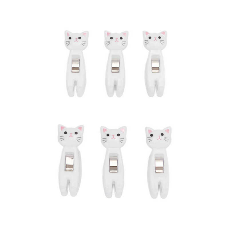 6 pezzi a forma di gatto portatile da cucina Clip