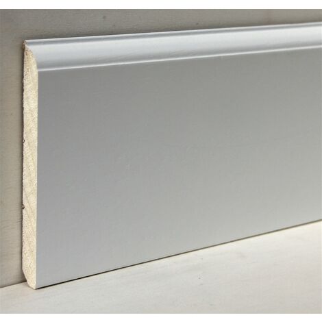 6 pezzi Battiscopa Barocco mod. Los Ayous legno laccato Bianco mm13x120x2500
