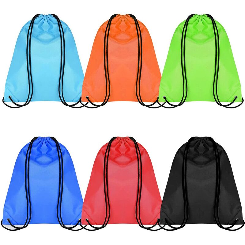 6 pezzi borsa con coulisse, borsa da palestra, 6