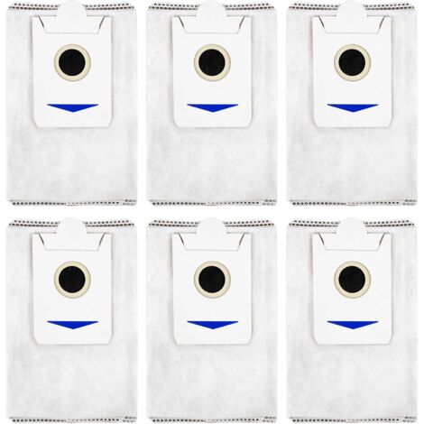 6 pezzi di ricambio X2 sacchetto antipolvere compatibile con Ecovacs Deebot X2 Omni/ X2 / X2 PRO/ DEX86 sacchetto antipolvere, 3L grande capacità robot aspirapolvere accessori, pezzi di ricambio