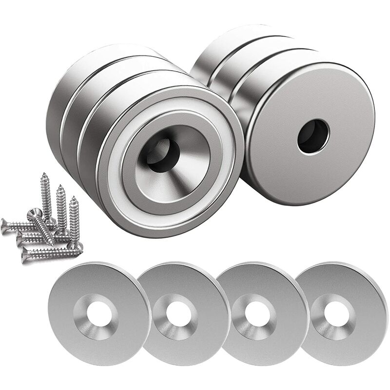 6 pezzi Magneti al neodimio 10 kg forza 20 x 7 mm