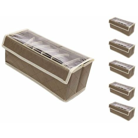 mDesign Set da 2 contenitori portaoggetti a 4 scomparti – Pratiche scatole  trasparenti per la camera da