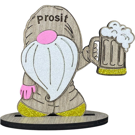 6 Pezzi Segnaposti Gnomi Fatti a Mano In Fibra Di Legno Segnaposto Linea Sport E Drink Centrini Tavola divertenti Idea Regalo  Prosit