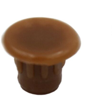 6 PEZZI - TAPPI COPRIFORO 5MM - IN PLASTICA MARRONE
