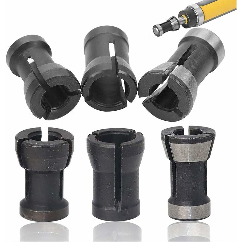 6 Pezzi Testa Mandrino hss, Set Collet Mandrino