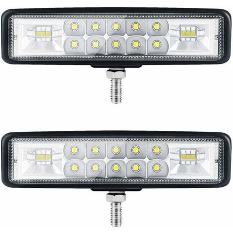6” Phare LED Moto Phare de Travail led Tracteur 2 Rangs 9-36V 120W 12000LM 6000K Combinaison Spotlight+Floodlight Barre LED Off-road Phare Led 4x4 Pods d'éclairage LED pour Camions SUV Moto,de DEBUNS