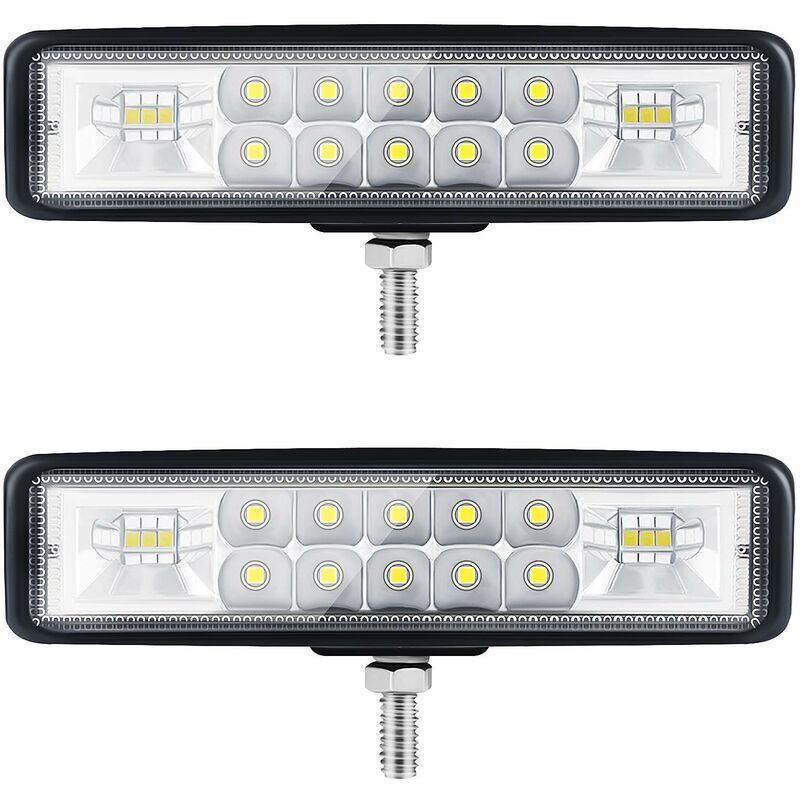 Lablanc - 6" Phare led Moto Phare de Travail led Tracteur 2 Rangs 9-36V 120W 12000LM 6000K Combinaison Spotlight+Floodlight Barre led Off-road Phare