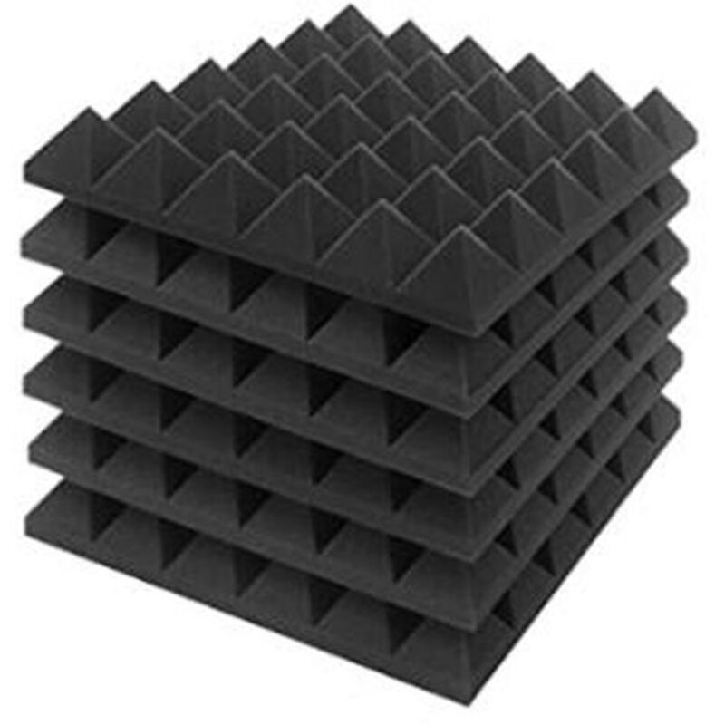 Mowze - 6 pièces 30 cm étanche Anti-humidité insonorisation mousse panneaux de mousse acoustique cale Absorption Studio ktv accessoires 12 12 2 pouces