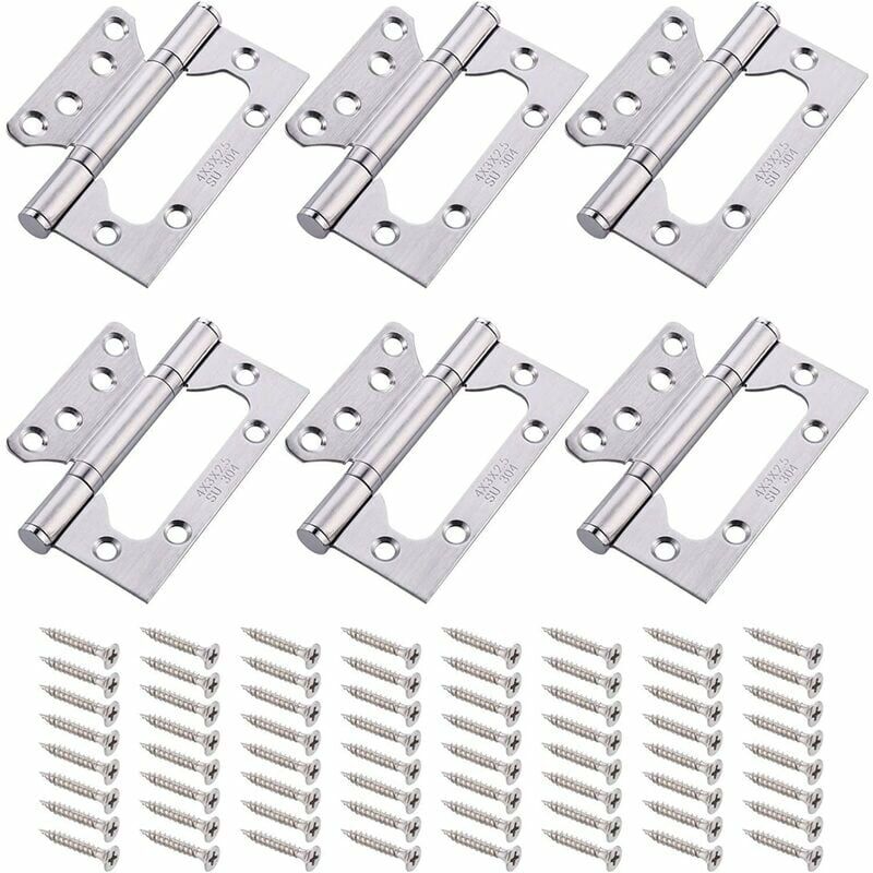 Dazzler - 6 pièces fortement recommandé 4x3x2.5 mère et fille tréfilage avec vis en bote 304 charnières en acier inoxydable fente libre charnières de