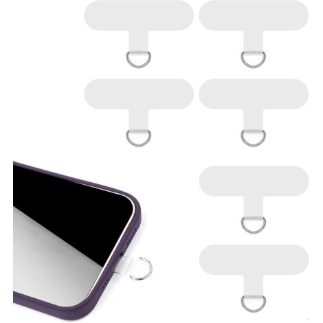 6 Pices Patch Pour Cordon De Tlphone Portable, Transparentes Patch Pour Lanire Tlphone Multifonctions Plaquettes De Tlphone Portable Pour Iphone D