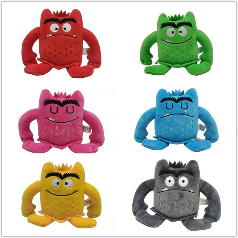 Cadeaux - 6 pièces/ensemble jouets en peluche monstre coloré poupées en peluche bébé humeur apaisante jouets en peluche de noël pour enfants,16CM