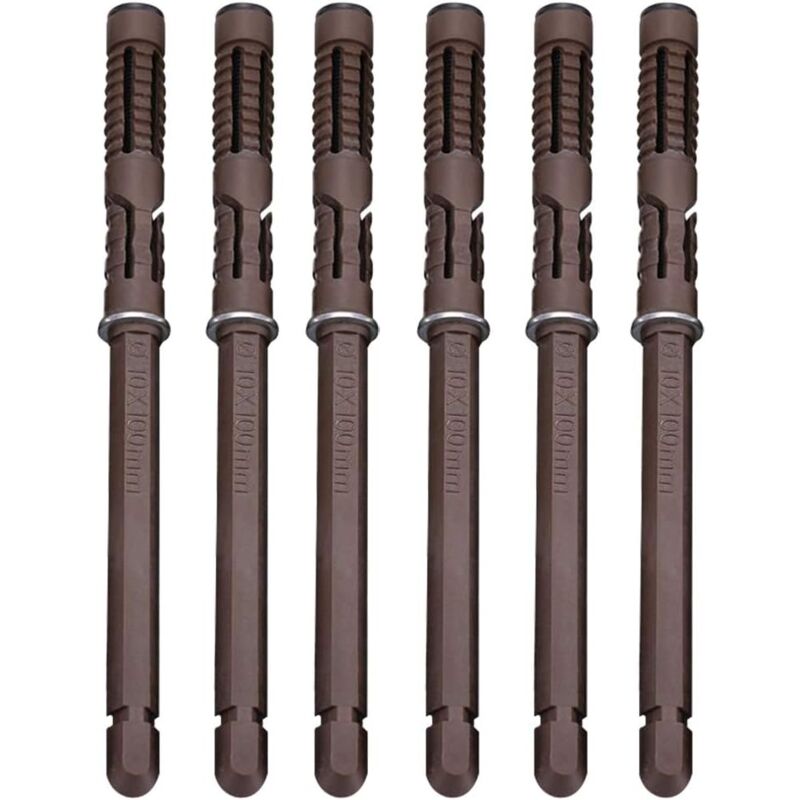 6 Piece Ø10x100 mm Concealed Floating Shelf Bracket Wall Mount Shelf Supports