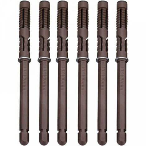 [6 pièce] Ø10x100 mm Concealed Flottant Support de Tablette Montage Mural Supports étagères - Lourd Devoir Support Invisible Supports à Tablette Cachés pour DIY Etagères Murale Conseil Flottant