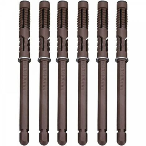 [6 pièce] Ø10x100 mm Concealed Flottant Support de Tablette Montage Mural Supports étagères - Lourd Devoir Support Invisible Supports à Tablette Cachés pour DIY Etagères Murale Conseil Flottant