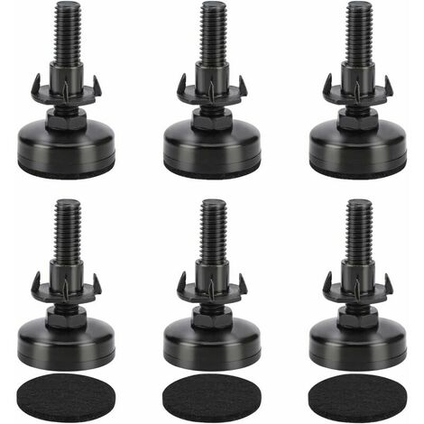 6 Piece Adjustable Furniture Leg, Heavy Duty Furniture Leveling Feet, Suitable for Home and Office (1.38 inch base diameter, 2.17 inch thread length)
