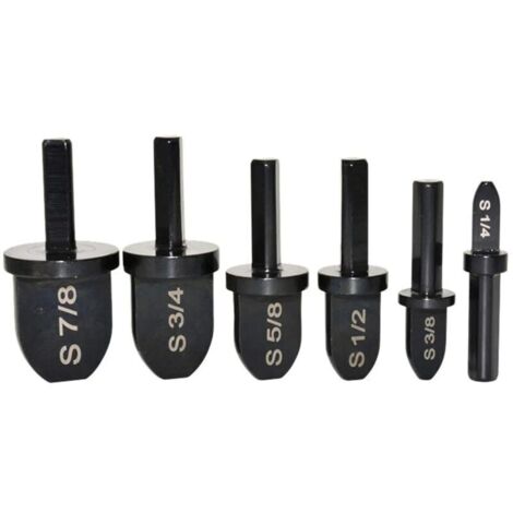 6-piece crimping tool drill bit set, manual copper pipe crimping tool drill bit - Bearing steel drill bit expander with 7/8", 3/4", 5/8", 1/2", 3/8", 1/4" bits