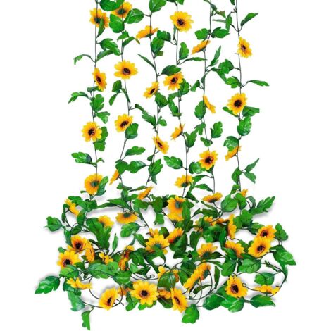 6 Pièce De Guirlandes De Tournesol Artificiel, Fleurs Artificielles Deco, Fausse Fleur Guirlande Fleurs Artificielles, Fleurs Artificielles Mariage P