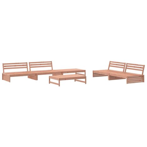 6 Piece Garden Lounge Set Solid Wood Douglas vidaXL