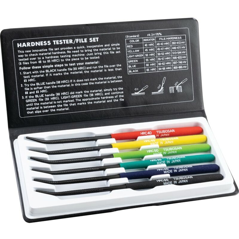 6 Piece Hardness Testing File Set with Handles