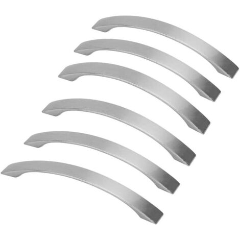 6 pièce poignee de meuble cuisine- Poignées de porte alliage d'aluminium Brossé poignee de cuisine poignée cuisine entraxe 96mm
