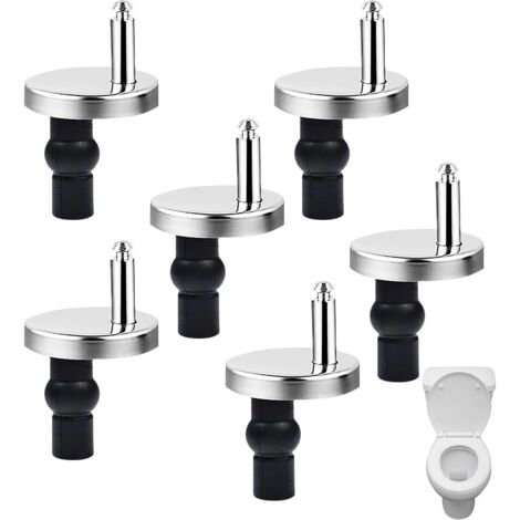 6 piece, quick release toilet seat attachment, universal toilet seat accessories, toilet seat accessories with screws, toilet seat hinge