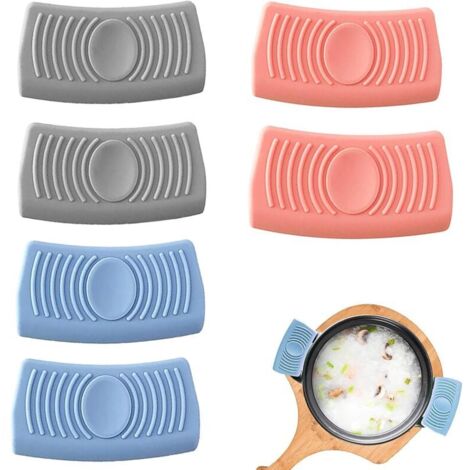 6-piece silicone pot holders for saucepan handles, anti-scalding pot holders