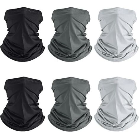 6-Piece Summer UV Protection Cooling Neck Wardrobe and Face Mask, Scarf, Sun Protection, Breathable Headscarf