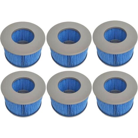 6-Piece Upgraded Edition Set for Mspa Inflatable Pools, Improved Version, Hot Tub Filter, Cartridge Pump for Spas and Inflatable Pools - 2020 Model and Newer