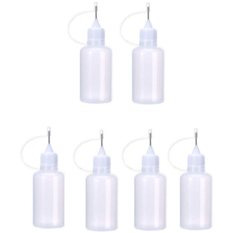 6 pièces 30ml Flacon Colle Embout Aiguille DIY Quilling Outil Applicateur