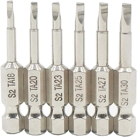 6 pièces 50mm 1/4 tige hexagonale magnétique tête triangulaire jeu d'embouts de tournevis en acier S2 embouts de tournevis Triangle foret