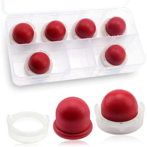 6 Pièces 694394 Poire D'amorce de Carburateur, Pompe D'amorçage Compatible avec Briggs & Stratton 494408 5084 (Rouge)