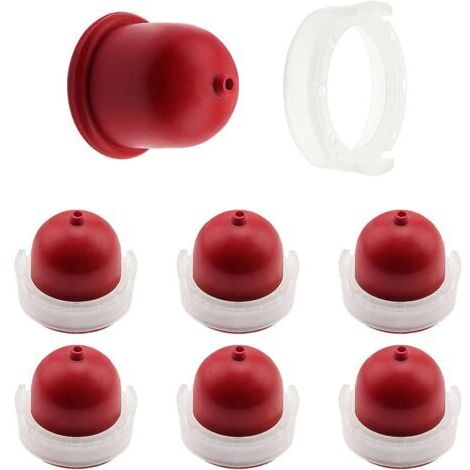 6 Pièces 694395 Poire D'amorce de Carburateur, Pompe D'amorçage Compatible avec Briggs & Stratton 496115 4180 5085 (Rouge)