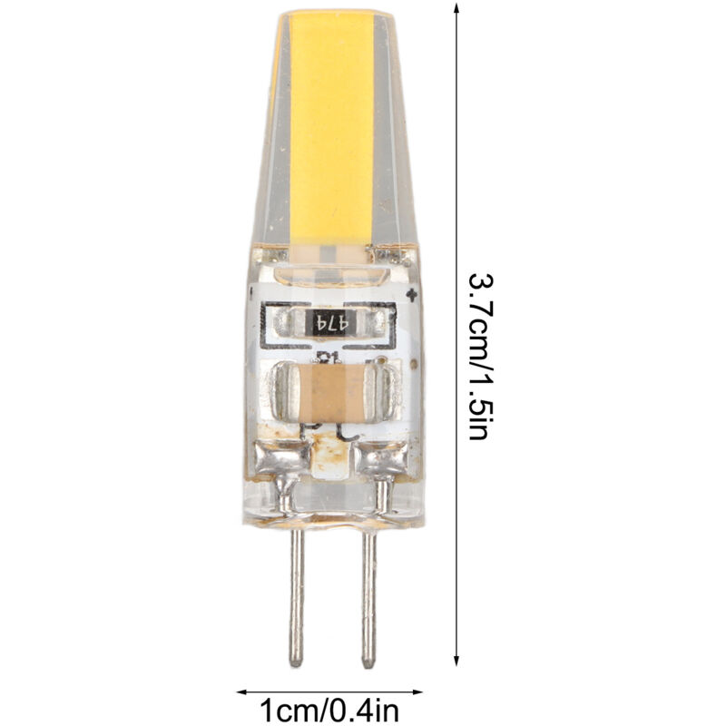 SJLERST 6 pièces 6W 500LM G4 ampoule LED COB Gel de silice lampe à économie d'énergie ampoule pour plafonnier applique lampe de Table 220V blanc chaud