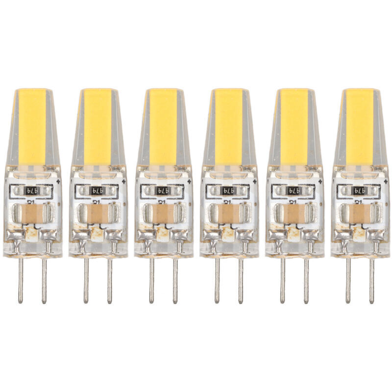 6 pièces 6W 500LM G4 ampoule LED COB Gel de silice lampe à économie d'énergie ampoule pour plafonnier applique lampe de Table 220V blanc chaud