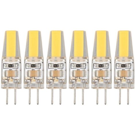 6 pièces 6W 500LM G4 ampoule LED COB Gel de silice lampe à économie d'énergie ampoule pour plafonnier applique lampe de Table 220V blanc chaud