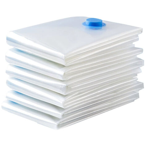 6 Pieces 70x50cm Compression Bag Reusable Vacuum Storage Cover for Mattress, Tent, Duvets, Bedding, Pillows