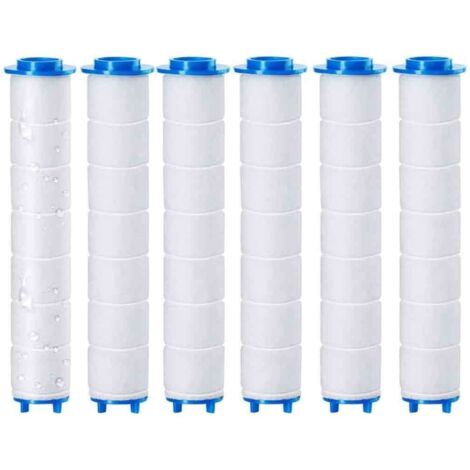 6 pièces 9,5 x 2 cm Douchtte Filtre Remplaçable, Filtre douchette pour pommeau de douche de amovible, L'osmose Inverse, Chlore et le Fluorure et La Filtration Des Particules (9,5 x 2 cm)