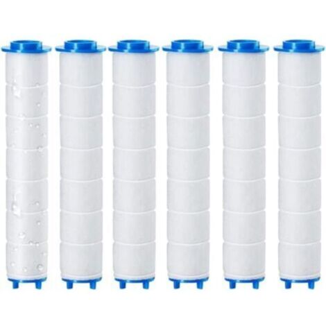 6 pièces 9,5 x 2,4 cm Douchtte Filtre Remplaçable, Filtre douchette pour pommeau de douche de amovible, L'osmose Inverse, Chlore et le Fluorure et La Filtration Des Particules (9.5 x 2 .4cm)