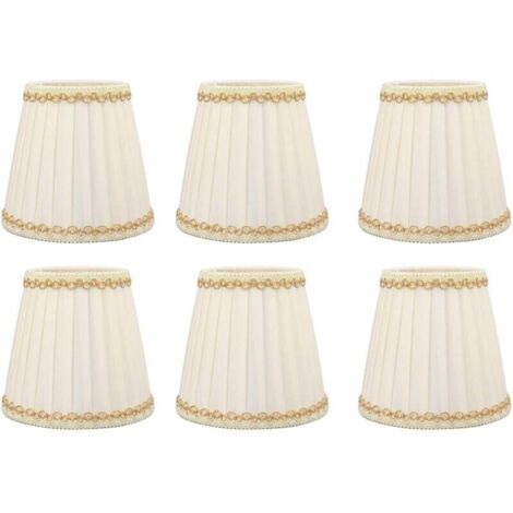 6 Pièces Abat Jour Moderne Pince Tissu pour Ampoule Lustre Mur et Table