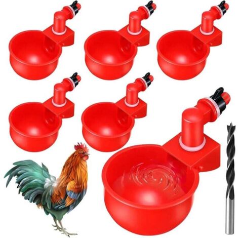 6 Pièces Abreuvoir Automatique Pour Poules Volailles Poussins Cailles Canards