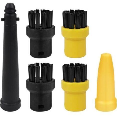 6 Pièces Accessoire pour Karcher Nettoyeur Vapeur, Kit Brosse Ronde et Embout Buse Accessoires, Compatible avec Krcher SC1 SC2 SC3 SC4 SC5 SC7 CTK10 CTK20