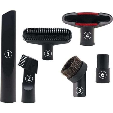 6 Pièces Accessoires pour Aspirateur, Convient aux Aspirateurs de Calibre 32 mm et 35 mm, pour Embout Aspirateur Karcher, Rowenta, Hoover, Xoiture, Bosch, Miele--