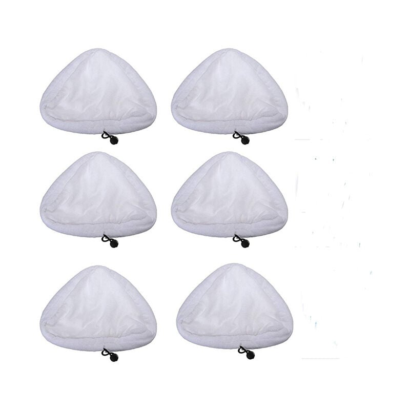 Linghhang - 6 pièces adaptables shark vapeur mop set en tissu shark microfibre mop head accessoires H20 X5 S302 S001 - White