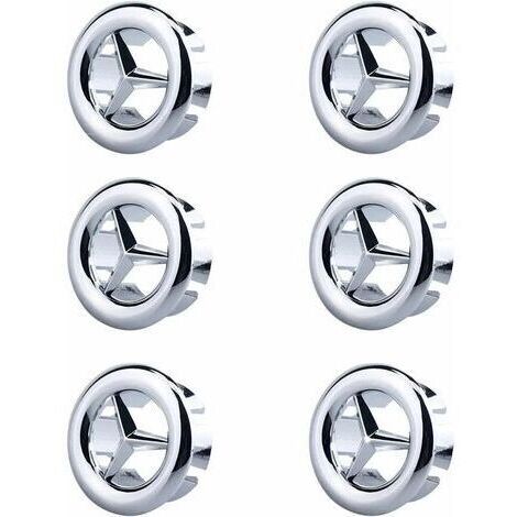 6 Pièces Anneau de Débordement d'évier,Cuisine Trop Plein Rond Couvercle,Trop Plein d'Évier Garniture de Trou,Pour Lavabo,Salle de Bain,Cuisine(Argent)