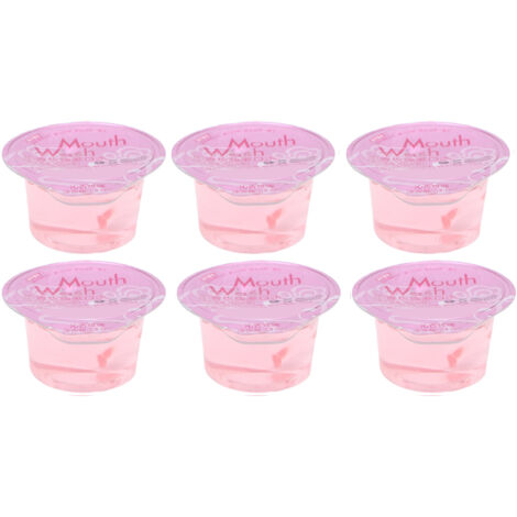 6 pièces Bains de Bouche Voyage Format Rose - Rince-Bouche Portable pour Hôtels et Haleine Fraîche