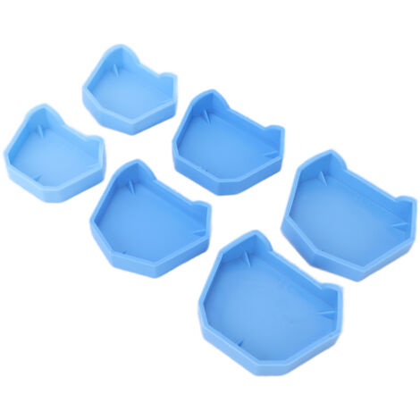 6 pièces Base en Silicone pour Modèles Dentaires, Moule de Chargement pour Plâtres Dentaires Bleu