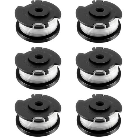 6 Pièces Bobine de Fil Convient pour Einhell TLE-03,Rechange Coupe Bordure pour Einhell GE-CT 18/28 Li et GE-CT 18/28 Li TC,Ø1,6mm 4,9m Longueur(6 Bobine)