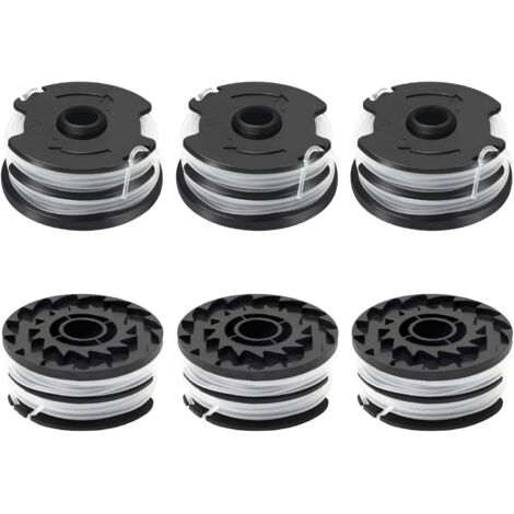 6 Pièces Bobine de Fil Convient pour Parkside TLP-01,Rechange Coupe Bordure pour Parkside PRTA 20-Li C3, A1, B1, B2, PRT 550 A1, A2, A3, A5, B6, PRT 300 A1,Ø1,6mm10m Longueur(6 Bobine)