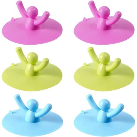 6 Pièces Bouchon Evier De Cuisine, Bouchon Universel Silicone, Bouchon De Vidange, Bouchons De Baignoire Caoutchouc, pour Cuisines Salles De Bains Blanchisseries