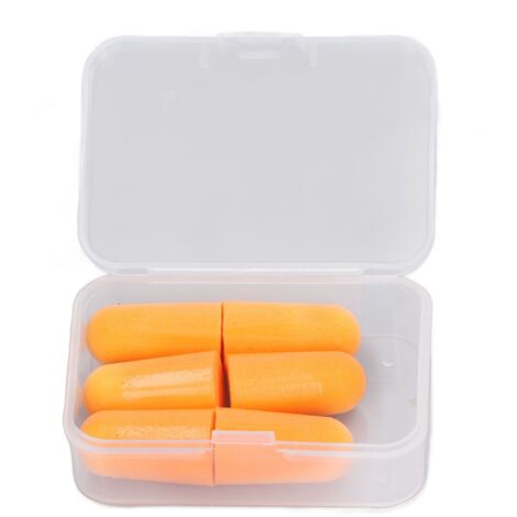 6 pièces Bouchons d'Oreille en Mousse Orange Réducteurs de Bruit Portables pour Protection Auditive Confortables